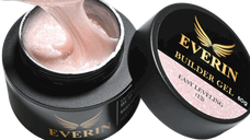Everin Builder Gel Easy Leveling 13 – Gel Construcție Autonivelant 50g (Crystal Rose Shimmer)