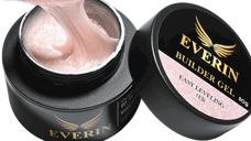 Everin Builder Gel Easy Leveling 13 – Gel Construcție Autonivelant 50g (Crystal Rose Shimmer)