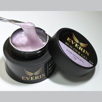 Everin Builder Gel Easy Leveling 14 – Gel Construcție Autonivelant 50g (Crystal Lilac Shimmer) - 1