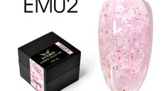 Everin Marble Color Gel EM02 – Gel color cu efect marmorat roz pastel și reflexii perlate (5g)