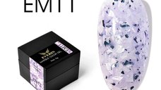 Everin Marble Color Gel EM11 – Gel color cu efect marmurat mov-lavandă și reflexii argintii (5g)