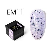Everin Marble Color Gel EM11 – Gel color cu efect marmurat mov-lavandă și reflexii argintii (5g) - 1