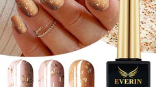 Flake Top Coat Everin 02 – Non Wipe cu Fulgisori Holografici 10 ml