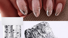 Foita decor unghii 4x50cm. Q005 Silver+Black - Q005 - Everin.ro