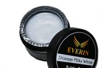 Gel Constructie Everin Alb Lăptos cu Sclipici 15g | Builder Gel Autonivelant UV LED - 1