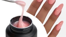 Gel Constructie Everin Stunning 02 Roz Laptos cu Paiete Holografice | Gel Autonivelant Profesional