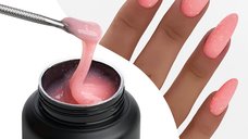 Gel Constructie Everin Stunning 03 Roz Coral cu Paiete Holografice | Gel Autonivelant Profesional