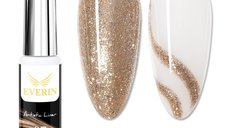 Gel Liner Auriu cu Sclipici EVERIN 8ml – 07 pentru Nail Art Stralucitor