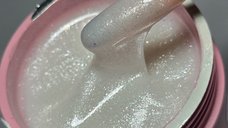 Gel Profesional Autonivelant Everin New Obsession Obsessed 50gr - Alb Perlat cu Sclipici