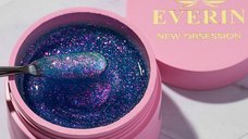 Gel Profesional Autonivelant Everin New Obsession Sip Shine 50gr cu Sclipici Holografic
