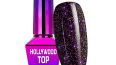 Hollywood Top Coat cu sclipici Molly Lac fara degresare- Violet Show - HT-G5 - EVERIN
