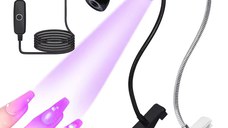 Lampă UV/LED Easy Flex 360° – 5W – argintiu | Mini lampă pentru polimerizare unghii și nail art
