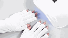 Manusi Protectie UV Classic White | Manichiură Profesională