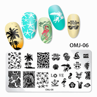 Matrita de unghii pentru stampila summer trends OMJ-06 - OMJ-06 - Everin.ro - 1