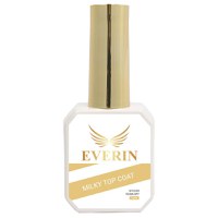Milky White Top Coat Everin 15 ml – Non Wipe | Finish Lapte Culoare Lăptoasă - 1