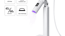 Mini Lampa UV LED cu Suport Detașabil Alb | Polimerizare Intermediară