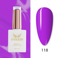 Oja Semipermanentă Everin Royal Collection 10 ml – 118 Violet Electric | Violet Intens Vibrant - 1