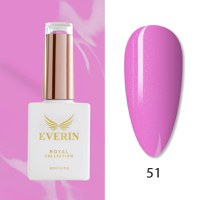 Oja Semipermanentă Everin Royal Collection 10 ml – 51 Royal Pink Sparkle | Roz cu Sclipici - 1