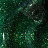 Ojă Semipermanentă Kievskaya Glitz Cat Eye 08 – Verde Intens cu Reflexii Aurii și Efect Magnetic 3D, 15ml - 1