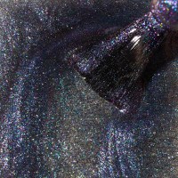 Ojă Semipermanentă Kievskaya Glitz Cat Eye 09 – Gri Metalic cu Reflexii Mov și Efect Holografic 3D, 15ml - 1