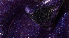 Ojă Semipermanentă Kievskaya Glitz Cat Eye 14 – Violet Închis cu Reflexii Roz-Albastre și Efect Magnetic 3D, 15ml