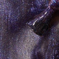 Ojă Semipermanentă Kievskaya Glitz Cat Eye 18 – Gri-Violet Metalizat cu Reflexii Albastre, Efect Magnetic 3D, 15ml - 1