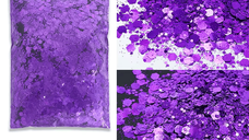 Paiete Nail Art Marimi Diferite Violet 50gr - Everin