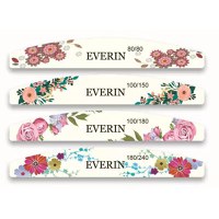 Pilă Unghii Everin 80/80 | Pilă Profesională Extra Abrazivă Manichiură - 1