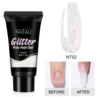 Polygel Glitter Natali NT02 30gr - NT01 - Everin - 1