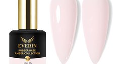 Rubber Base Everin Amber Collection 13 – Bază Cauciucată Roz Pal Natural, HEMA & TPO Free, 15ml