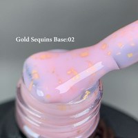 Rubber Base Everin Gold Sequins Collection 10ml- 02 - Everin - 2