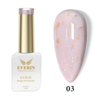 Rubber Base Everin Gold Sequins Collection 10ml- 03 - Everin - 1