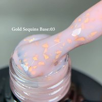 Rubber Base Everin Gold Sequins Collection 10ml- 03 - Everin - 2