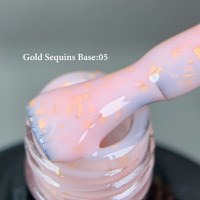 Rubber Base Everin Gold Sequins Collection 10ml- 05 - Everin - 2