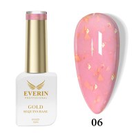 Rubber Base Everin Gold Sequins Collection 10ml- 06 - Everin - 1
