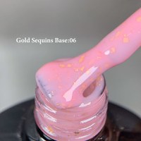 Rubber Base Everin Gold Sequins Collection 10ml- 06 - Everin - 2