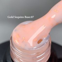 Rubber Base Everin Gold Sequins Collection 10ml- 07 - Everin - 2