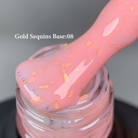 Rubber Base Everin Gold Sequins Collection 10ml- 08 - Everin - 2