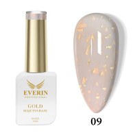 Rubber Base Everin Gold Sequins Collection 10ml- 09 - Everin - 1