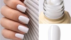 Rubber Base Everin Nude Couture 03 Milky White - Baza Rubber Alb Elegant