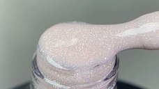 Rubber Base Everin Soo Glammy 02 – Bază rubber Roz Pudrat cu Sclipici Argintiu Holografic, HEMA & TPO Free, 12ml
