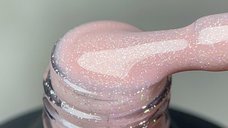 Rubber Base Everin Soo Glammy 04 – Bază rubber Roz Nude cu Sclipici Argintiu Holografic, HEMA & TPO Free, 12ml