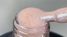 Rubber Base Everin Soo Glammy 06 – Bază Cauciucată Nude-Bej cu Sclipici Holografic Fin, HEMA & TPO Free, 12ml