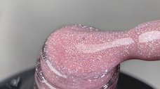 Rubber Base Everin Soo Glammy 10 – Bază rubber Roz Mauve cu Sclipici Holografic Fin, HEMA & TPO Free, 12ml