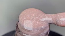 Rubber Base Everin Soo Glammy 13 – Bază rubber Bej-Roz Nude cu Sclipici Holografic Fin, HEMA & TPO Free, 12ml