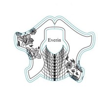 Șabloane Unghii Profesionale Everin U76 – Rola 100 Bucăți Floral Alb Negru - 1