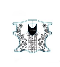 Șabloane Unghii Profesionale EVERIN U90 – Rolă 500 bucăți pentru Construcții cu Gel și Acryl, Model Floral - 1