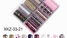 Set 10 folii de transfer 100x4cm. xkz-33-21 - XKZ-33-21 - Everin.ro