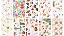 Set 10 folii de transfer 4X20cm. modele de Craciun/Iarna FT12-03 - FT12-03 - Everin.ro