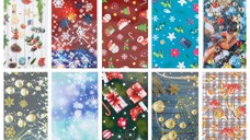 Set 10 folii de transfer 4X20cm. modele de Craciun/Iarna FT12-06 - FT12-06 - Everin.ro